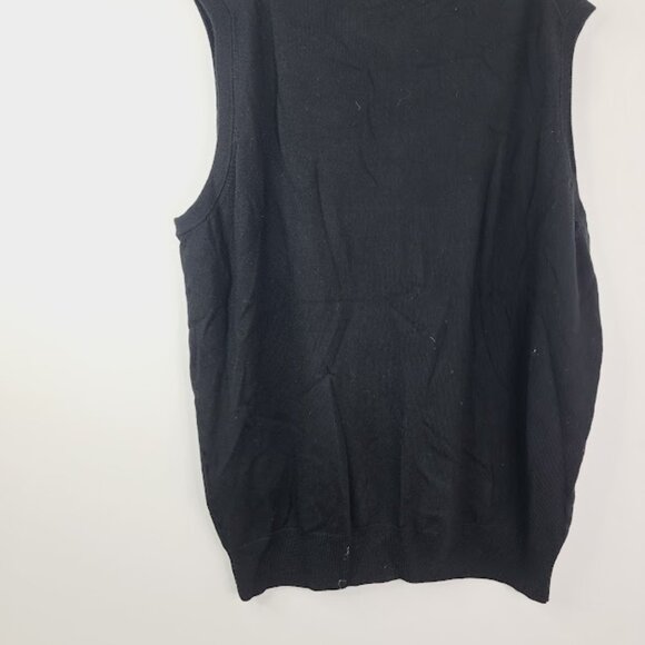 Peter Millar Men's Black Sleeveless Mock Neck Knitted Sweater Vest Size XL - Picture 3 of 6